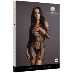 Le Désir Robe sexy Duo Net Sleeved Noir
